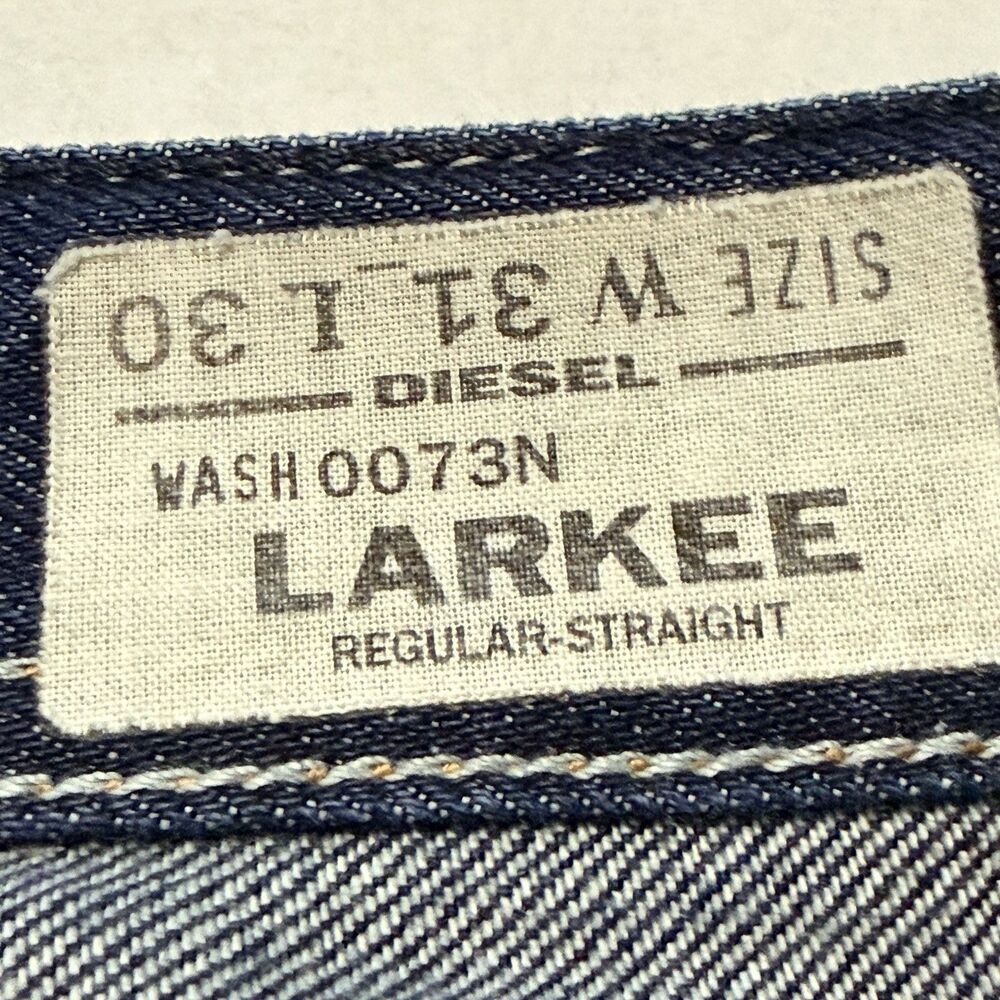 Diesel Larkee Mens 31x30 *33x29 Blue Regular Straight Button Fly Jeans 0073N - Picture 2 of 16